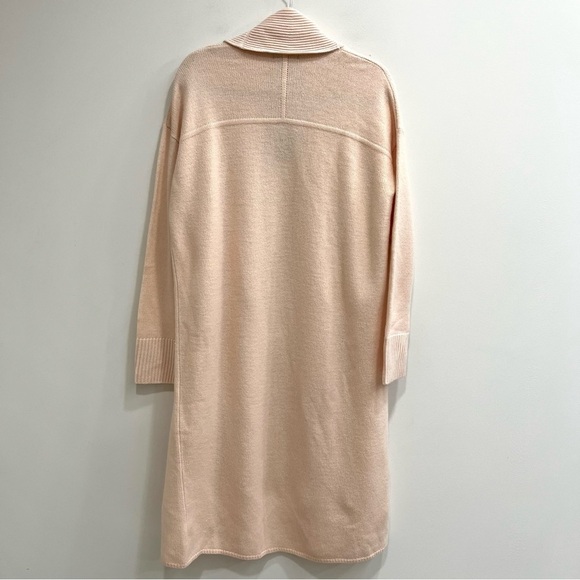ALLBIRDS The Cardi Long Duster Cardigan 100% Merino Wool Aspen Peach Pink Small - Picture 2 of 12